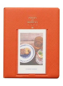 اشتري Mini Photo Album 64 Pockets - Fits for Fujifilm Instax Mini 11 Mini 9 Mini 8 Mini 90 Mini 25, Polaroid Snap PIC-300, Kodak Mini 3-Inch Film (Orange) في الامارات