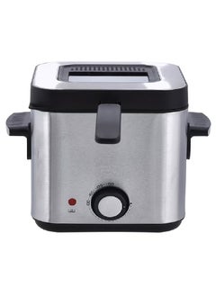 Buy Deep Fryer With Viewing Window Adjustable Temperature Control Non Stick Basket 1.5 L 900 W  Silver/Black in Saudi Arabia