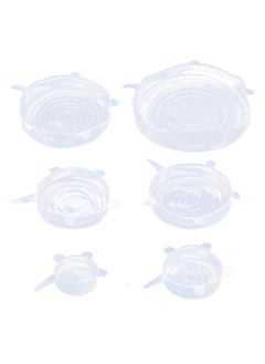 Buy Set of 6 Reusable Food Lids Stretch Silicone Lids Fit Various Sizes and Shapes of Containers Microwave and Dishwasher Safe in Saudi Arabia