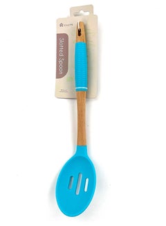 Buy Home Pro Slotted Cooking Spoon Silicon Head Assorted Color in UAE