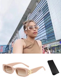 Buy Classic Square Polarized Sunglasses for Women Men Retro Trendy UV400 Sunnies in UAE