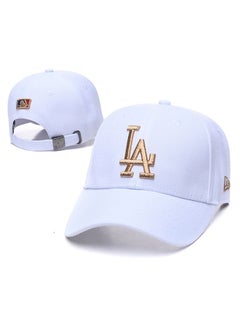 اشتري New Era Los Angeles Dodgers Sunshade Hat, Mesh Hat, Outdoor Men's and Women's Sports Duck Tongue Hat Fashion White في الامارات