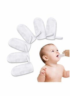 اشتري Baby Finger Toothbrush, Soft Safe Oral Massage Toothbrush Tongue Cleaner Brushes Oral Sponges Dental Oral Care Sponge Swabs Training Hands for Newborn Infant Toddlers Kids Baby, 12PCS في الامارات