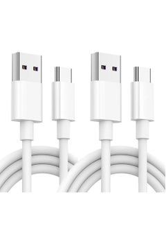 Buy USB Type-C Cable 2pack 6ft Fast Charging 5A Quick Charger Cord, Type C to A Cable 6 Foot Compatible Samsung Galaxy S10 S9 S8 Plus, Braided Fast Charging Cable for Note 10 9 8, LG V50 V40 G8 G7(White) in UAE