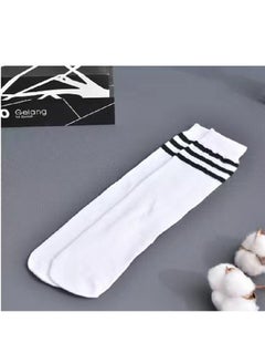 Buy Black Bar Football Socks Suitable for 4-6 Years Old in UAE