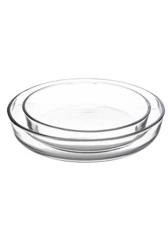 Buy 2 Piece Round Glass Oven Trays in Saudi Arabia