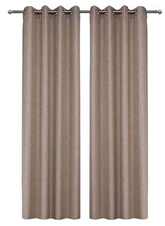 Buy 2-Piece Clint Curtain Set, Linen - 140x240 cm in UAE