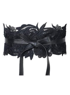 WHIPPY Women Obi Style Waist Belt Soft Faux Leather Wide  display picture 1