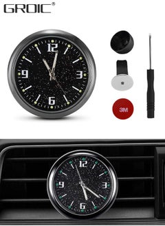 Buy Starry Sky Car Dashboard Clock, Stick on Dashboard or Install with Air Vent Clip, Mini Tiny Small Analog Clock for Vehicle Automotive Car,Vehicular air Vent Clock,Car interior in UAE