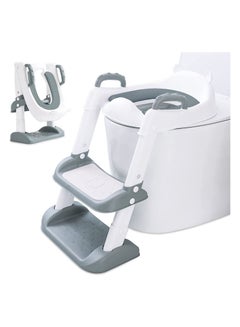اشتري Foldable Kids Potty Training Toilet,Adjustable Toilet Trainer,Children Toilet Seat Toilet Training Seat for Toddlers with Stairs في السعودية