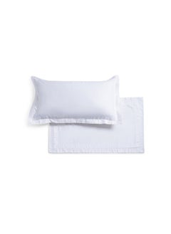 اشتري Luxe Cotton Tencel 2-piece Oxford Pillow Case Set  50x90+5cm - White في الامارات