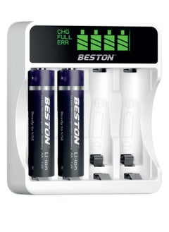 Buy BST-C9026L Fast Charger with LCD Display and 4 Pieces of 2500mAh Batteries in Egypt