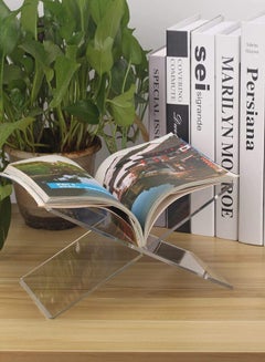 Buy Acrylic Book Stand Acrylic Book Holder Clear Acrylic Book Display Stand Reading Stand For Open And Closed Books Magazines Textbooks Recipe Holder Picture Display in UAE