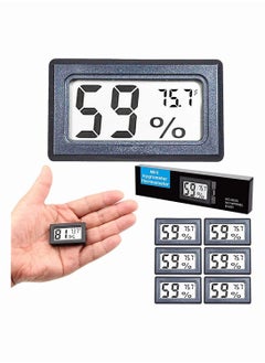 Buy Mini Hygrometer Thermometer, SYOSI Built in Small Household Electronic Thermometer And Hygrometer, Digital Indoor Humidity Gauge Monitor with Temperature Meter Sensor Fahrenheit (℉) 6 Pack Black in Saudi Arabia