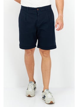 Buy Men Solid Chino Shorts, Navy in Saudi Arabia