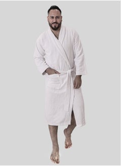 Buy Bath robe 100% soft cotton with a pocket and a distinctive waist belt in a multi-size elegant design in Saudi Arabia