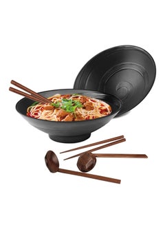 اشتري Ramen Bowls set, 2 Sets of 57-Ounce Soup Bowl With Chopsticks and Spoons,Japanese Style Melamine Suitable for Ramen, Pho, Noodle, في الامارات