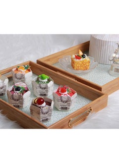 Buy A set of serving trays with a modern design, two pieces in Saudi Arabia