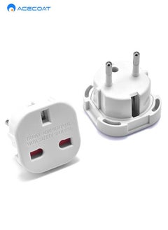 Buy 1PCS Uk to Eu Universal Travel Plug Charger Safety Protection Adapter Germany Denmark France Poland Italy Converter 2-Pin Wall Socket in Saudi Arabia