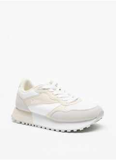 اشتري Women's Colourblock Low Ankle Sneakers with Lace-Up Closure في الامارات