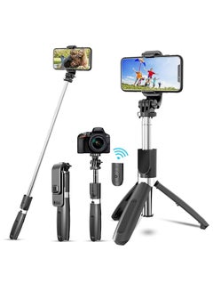 اشتري Portable 40 Inch Aluminum Alloy Selfie Stick Phone Tripod with Wireless Remote Shutter Compatible with iPhone 12 11 pro Xs Max Xr X 8 7 6 Plus في الامارات