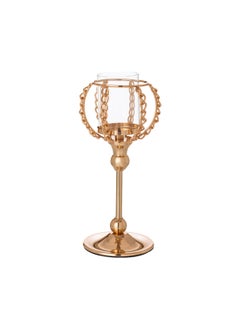 Buy Elegant decorative gold metal candle holder in Saudi Arabia