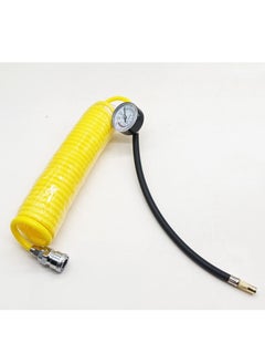 Buy Car Air Compressor Coiled Hose Flexible Air Compressor Hose Yellow Colour in Saudi Arabia