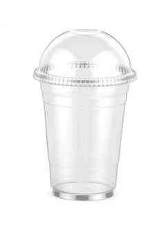 Buy Set Of Plastic Cold Drink Cups With Round Lids in Saudi Arabia