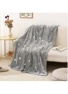 Buy Kids Glow in The Dark Blanket Soft Throw All Seasons for Couch Sofa Bed 150 x 120cm in UAE