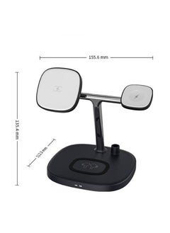 Buy Yesido DS12 4in1 15W Desktop Wireless Charging Stand - Black in Egypt