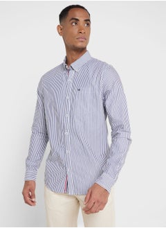 Buy Thomas Scott Men Slim Fit Striped Casual Cotton Shirt in Saudi Arabia