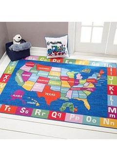 اشتري Eric Carle Elementary Usa Map Kids Machine Washable Area Rug Blue Red 35"X51" في الامارات