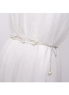 Buy Fashion Multi-Layer Pearl Dress Waist ChainThree layers of silver Three layers of silver in UAE