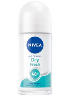 Buy Nivea dry fresh, Antiperspirant dual protect, Roll-On 50ml in Egypt