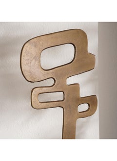 Buy Britta Long Metal Sculpture 25X15X73Cm - Brass Antique in UAE