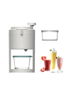 اشتري Portable Manual Ice Crusher Shaver Slush Machine with Thickened Stainless Steel Blades and Ice Cube Tray Mould and Glass Container for Making Drinks في الامارات