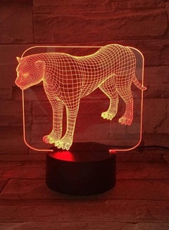 Buy 3D Illusion Lamp Transparent Acrylic LED Multicolor Night Light Stand Leopard Desk Lamp Colorable Decor Craft n Gifts in UAE