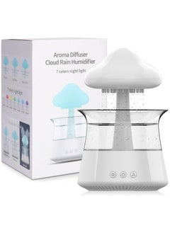 Buy Cloud Rain Humidifier for Bedroom & Large Room Water Drip Humidifier with Remote Waterfall Lamp Mushroom Humidifier Rain Sounds White Noise Humidifier Air Humidifiers for Bedroom Desk (White) in UAE