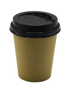 Buy 50 Piece Disposable Paper Cup With Cover in Saudi Arabia