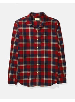 Buy AE Slim Fit Plaid Button-Up Shirt in Egypt