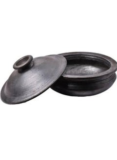 Buy Clay Products Fish/Chicken Pot 10.5" Traditional Art and Craft - Black in UAE