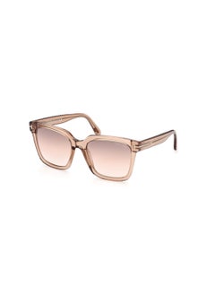 Buy Women's Square Shape Acetate Sunglasses FT095245G55 Lens Size: 55 Millimeter - Shiny Light Brown in Saudi Arabia