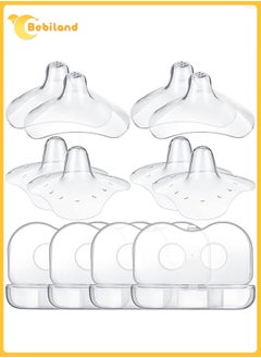 Buy 8 Pieces Nipple Cover for Nursing Newborn, Contact Nipple Protector 24 mm 15 mm Nipple Everters with Clear Carrying Case Silicone Nipple Extender for Breastfeeding, Flat or Inverted Nipples in Saudi Arabia