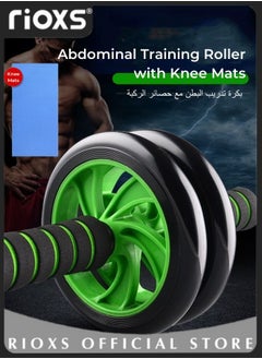 Buy Abdominal Training Roller with Knee Mats Double Wheel Abdominal Fitness Machine Mute Roller for Men and Women Abdominal Exercise Equipment for Home Gym in UAE