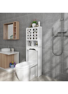 Buy Over Toilet Storage Bathroom Shelving White,Toilet Shelving,Floor Standing Storage Cabinet in Saudi Arabia