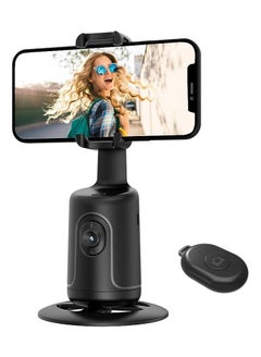 Buy Auto Face Tracking Tripod Rotation Face Body Phone Camera Mount Smart Shooting Phone Tracking Holder with Remote,No App,Gesture Control,Smart Shooting Holder for Vlog,Streaming,Black color in UAE
