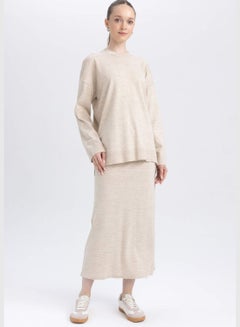 Buy Woman A Line Tricot Tricot Skirt in UAE