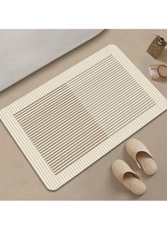 Buy Diatom Bath Mat Super Absorbent Bathtub Mat with Non-Slip Anti-Slip Bathroom Floor Mats and Quick Dry Bath Rug Thickened Soft Easier Clean Carpet 40 By 60 and 40 By 120 CM in UAE