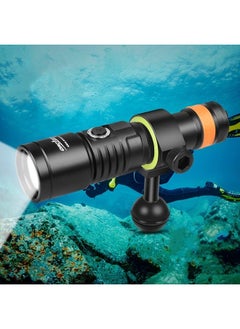 Buy D530V 1200 Lumen Scuba Diving Video Light 140 Degrees Super Wide Beam Angle, Underwater 150 Meters IP68 Waterproof Photography Light with Battery Power Indicator and Ball Joint in UAE