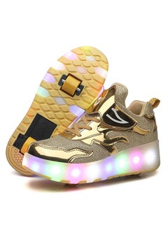 Buy LED Flash Light Fashion Shiny Sneaker Skate Shoes With Wheels And Lightning Sole ， Roller Shoes for Kids Boys Girls in Saudi Arabia